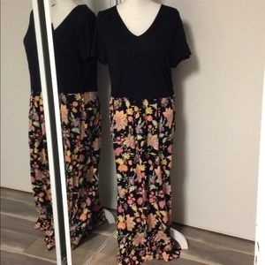 J. Jill Tall Maxi Dress T-Shirt Top Floral Skirt